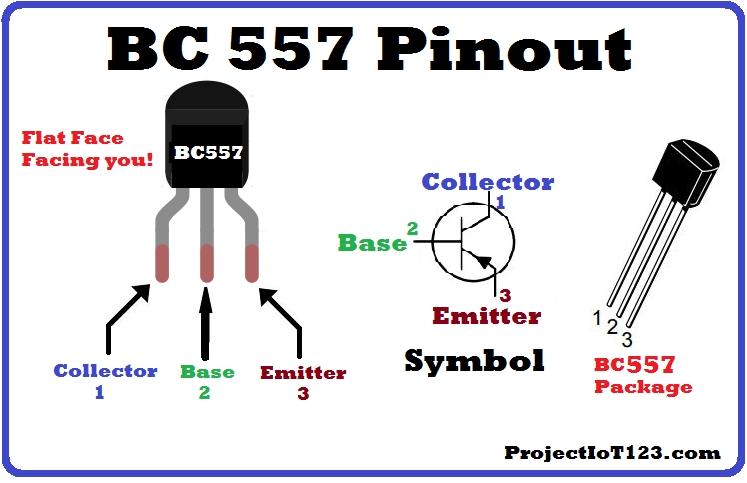 5 adet BC 557 PNP Transistör